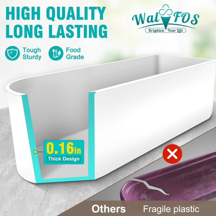 Walfos® Eisbehälter für Speiseeis 1.5L, Wiederverwendbare Hausgemachte Eiscreme-Behälter mit Silikon