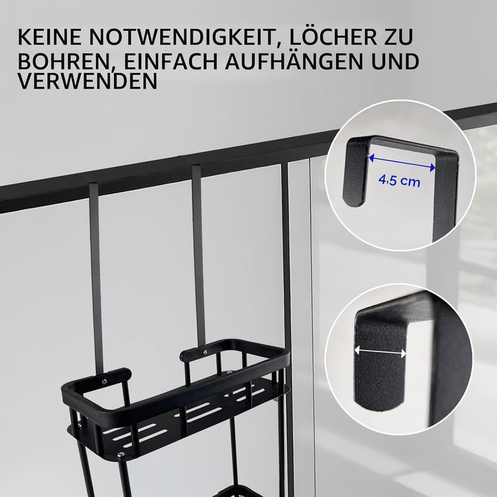 Duschablage ohne Bohren, Duschregal Badezimmer Organizer, Shampoo Halterung für Dusche, Wasserdicht