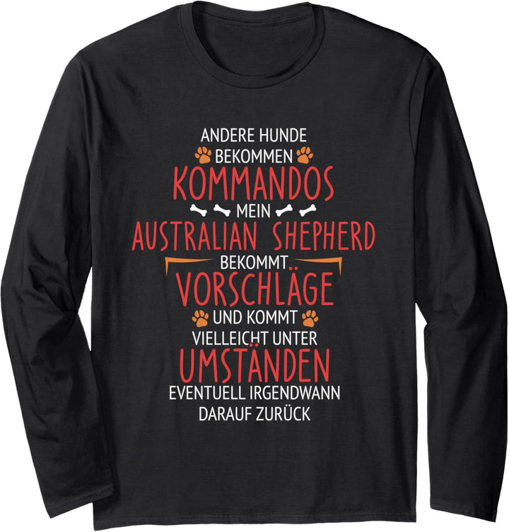 Australian Shepherd Kommandos Langarmshirt