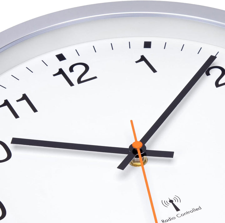 VIVILINEN Funkuhr Wand Lautlos Wanduhr Ohne Tickgeräusche Funkwanduhr Geräuschlos Nicht Tickend Mode