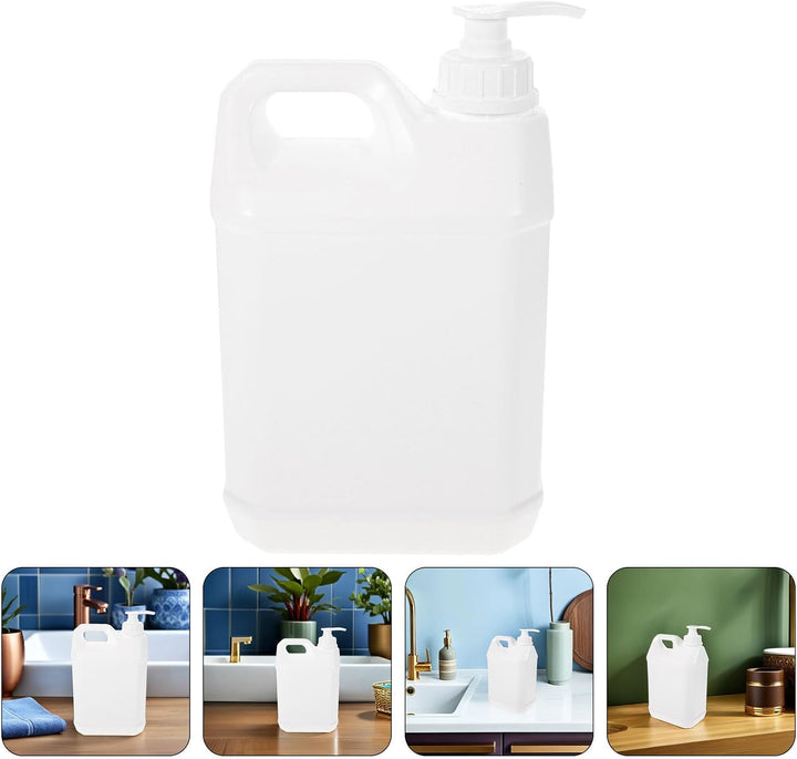 Toddmomy Lotionspender mit Pumpe 2 Stück 3L Kunststoffflaschen Weiss für Körperpflege und Reise