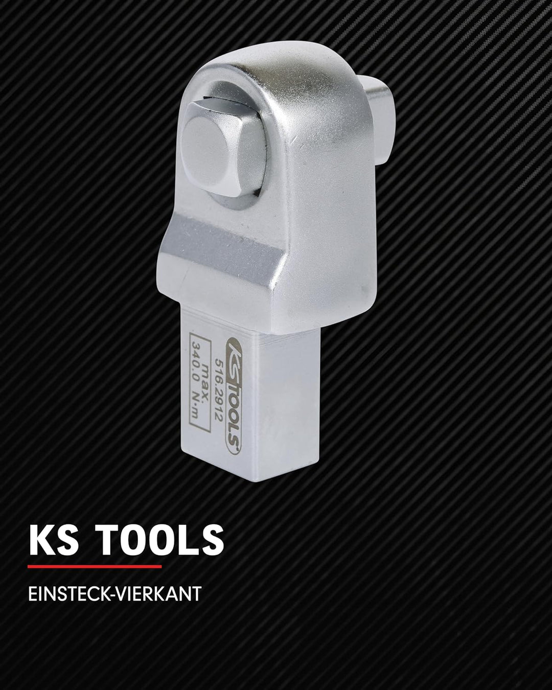KS Tools Einsteck Vierkant 14 x 18 mm, 1/2" 516.2912 I Verchromter Vierkantschlüssel I Schraubenschl