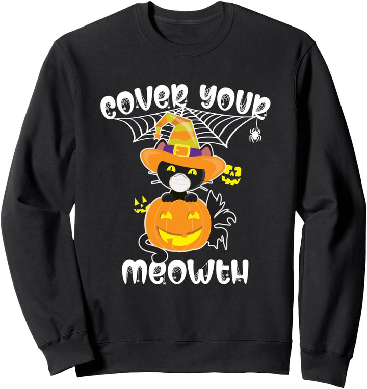 Bedecken Sie Ihren Miau - lustige Halloween-Katze Sweatshirt