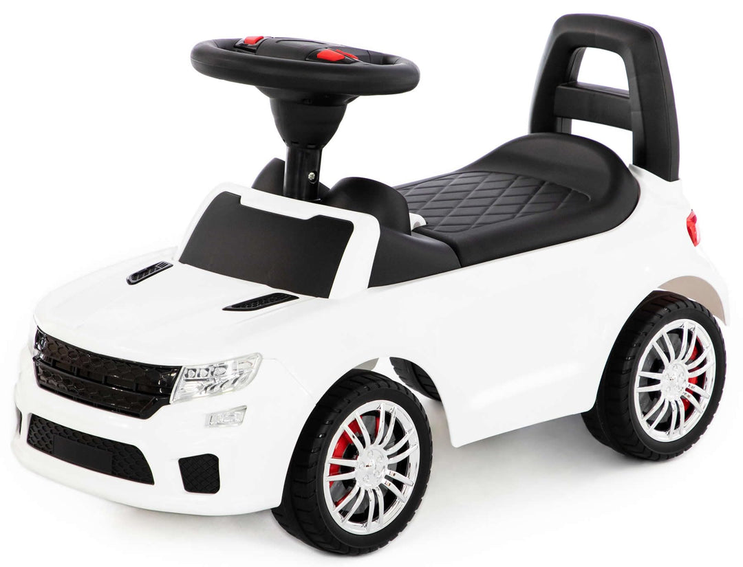 Rutscher Auto weiss Super Car Nr.6 Sound Kinder Rutscherfahrzeug Lauflernhilfe