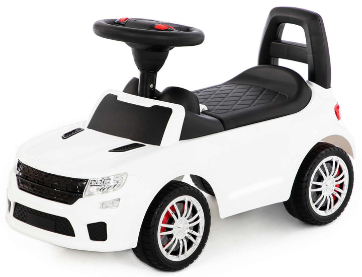 Rutscher Auto weiss Super Car Nr.6 Sound Kinder Rutscherfahrzeug Lauflernhilfe