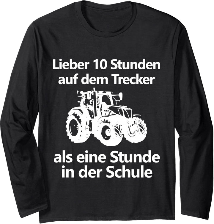 Landwirt Landwirtschaft Bauer Trecker Traktor Schule Kinder Langarmshirt