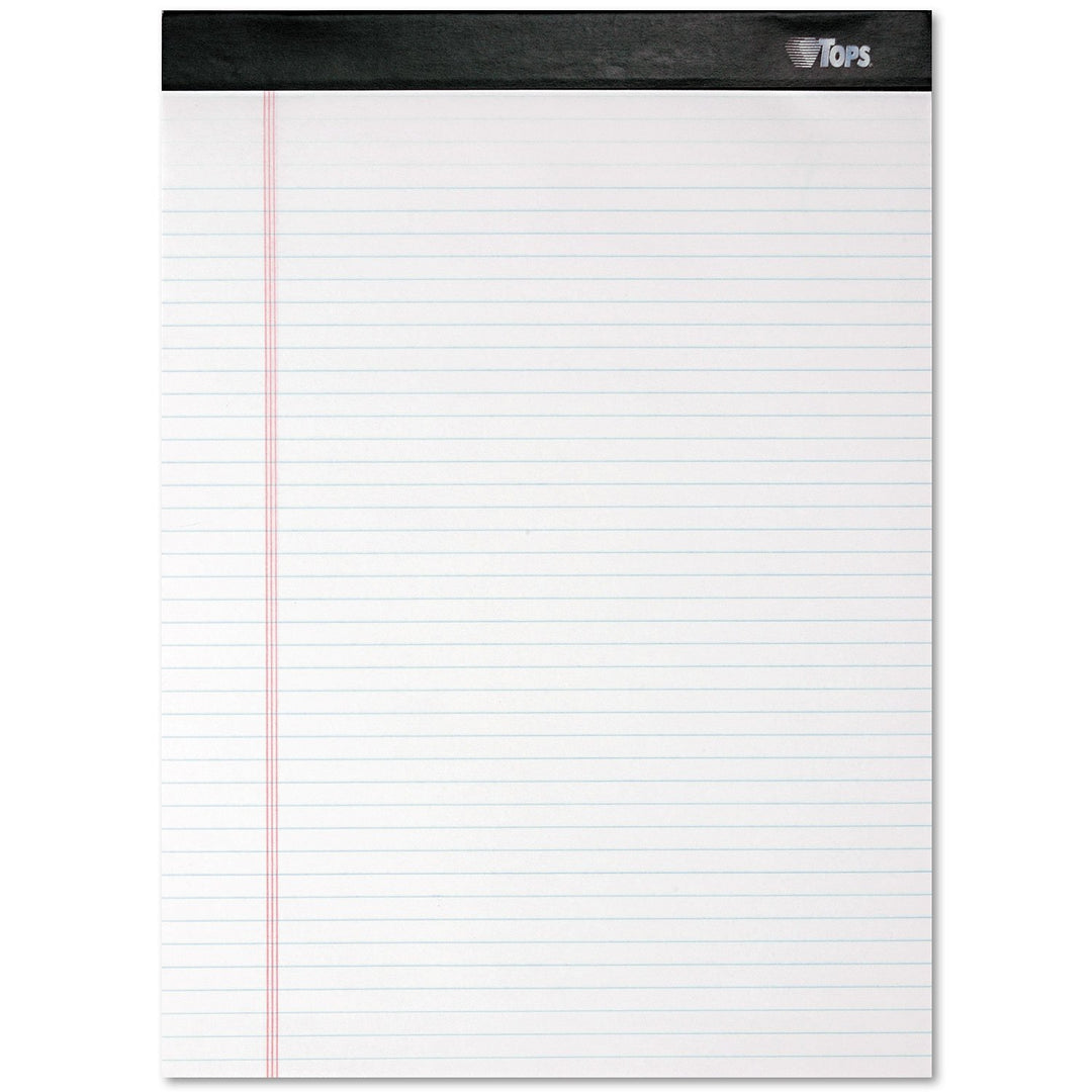 Tops Double Docket Writing Tablet, 8–1/2 x 11–3/10,2 cm, perforiert, weiss, schmal, Rule, 100 Blatt