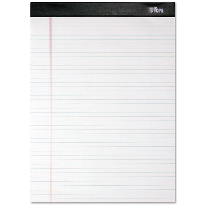 Tops Double Docket Writing Tablet, 8–1/2 x 11–3/10,2 cm, perforiert, weiss, schmal, Rule, 100 Blatt