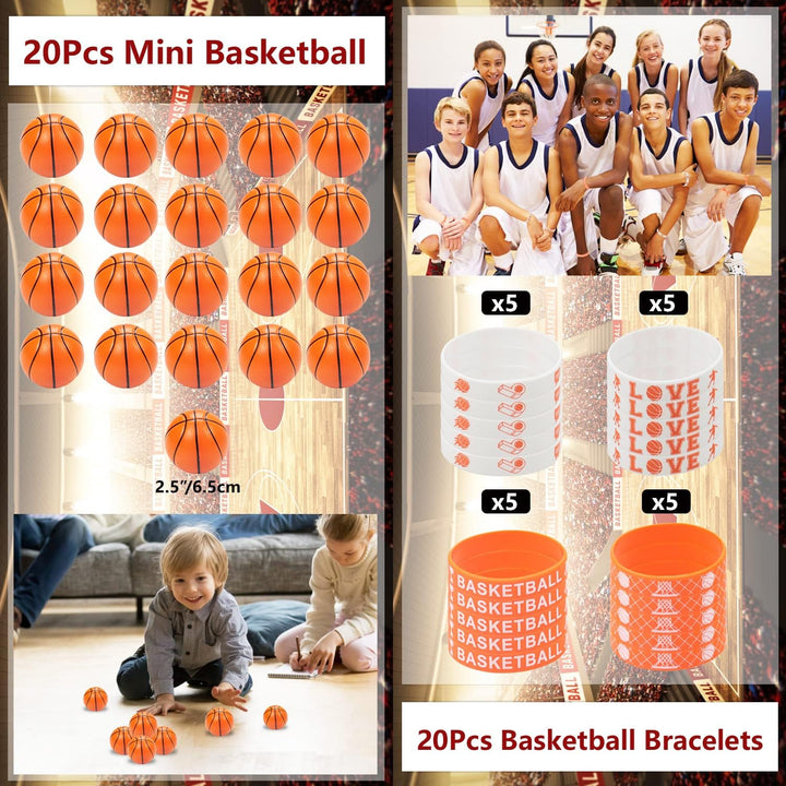 Basketball Partygeschenke 150Pcs Basketball Party Zubehör Basketball Armbänder Baseball Aufkleber Mi