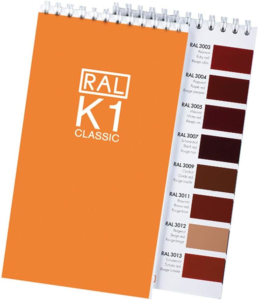 RAL K1 Farbfächer, 213 Farben, glänzend, 1 Spiralblock, 3 Sprachen