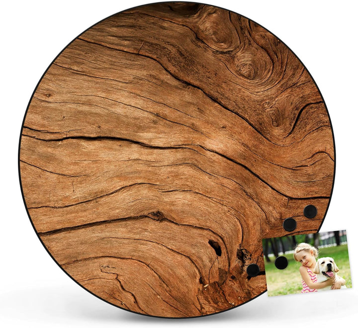 banjado® Magnettafel Ø 47cm schwarz/Magnetwand aus Metall/Magnetpinnwand als Memoboard Pinnwand Magn