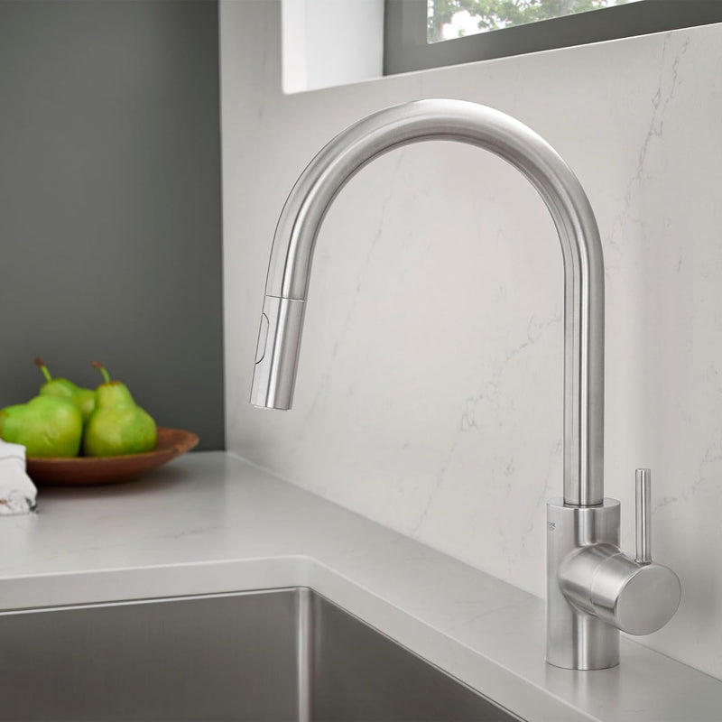 Grohe Concetto 32665DC3 Küchenarmatur, ausziehbar, Doppelstrahl, SuperSteel Infinity Finish Super St