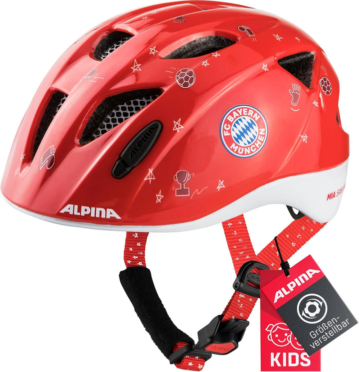 ALPINA XIMO - Leichter, Sicherer & Bruchfester Fahrradhelm Mit Optionalen LED-Licht Für Kinder FCB g