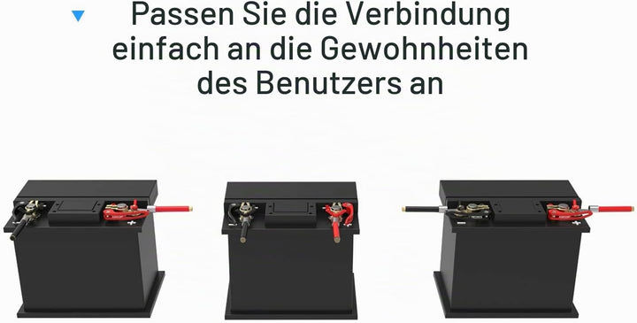 EDECOA Batteriekabel 25mm2 1m Stellen Sie 2 Positive und Negative Kabel EIN - 100% OFC Kupfer Batter