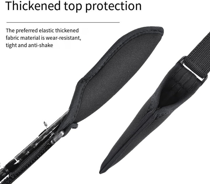 5 Stück Rutenschutz für Angelruten, Angelrutenhaltergurt 59 cm–130 cm Adjustable Neopren Rutenschutz