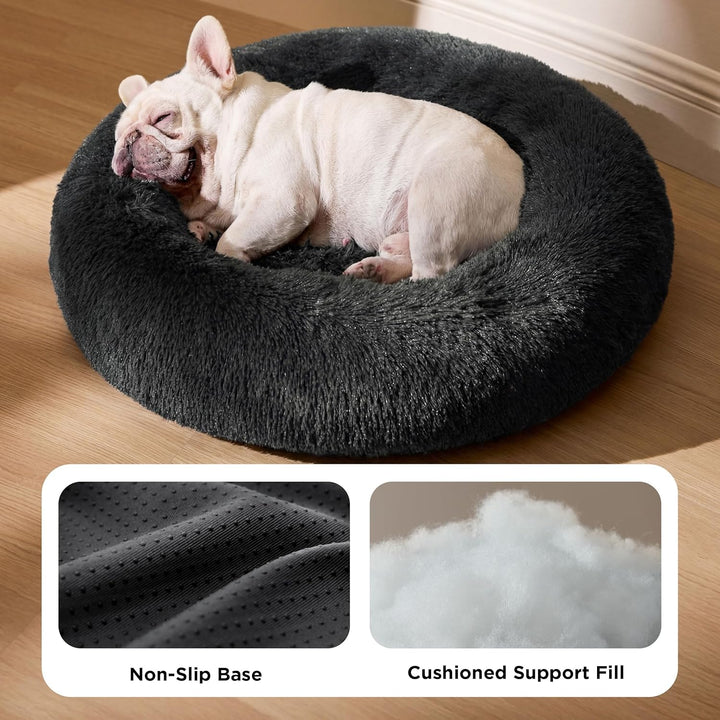 BEDSURE Katzenbett waschbar Flauschiges Hundebett - Ø 70 cm Katzenschlafplatz für Katzen und Hunde,