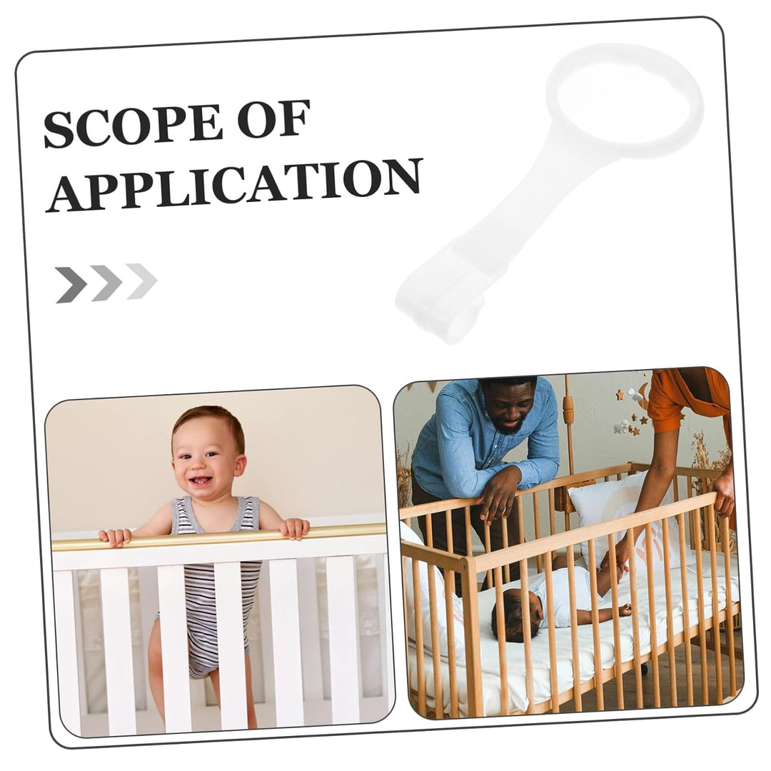 Toddmomy 2 Stück Weisse Babybett Zugringe aus Leicht und Vielseitig als Laufgitter Zubehör Einfache