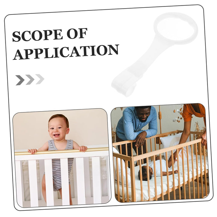 Toddmomy 2 Stück Weisse Babybett Zugringe aus Leicht und Vielseitig als Laufgitter Zubehör Einfache