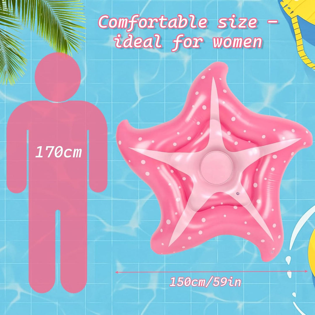 Luftmatratze Pool Seestern 150cm Schwimmtier Luftmatratze Wasser Wasserhängematte Pool Spielzeug für