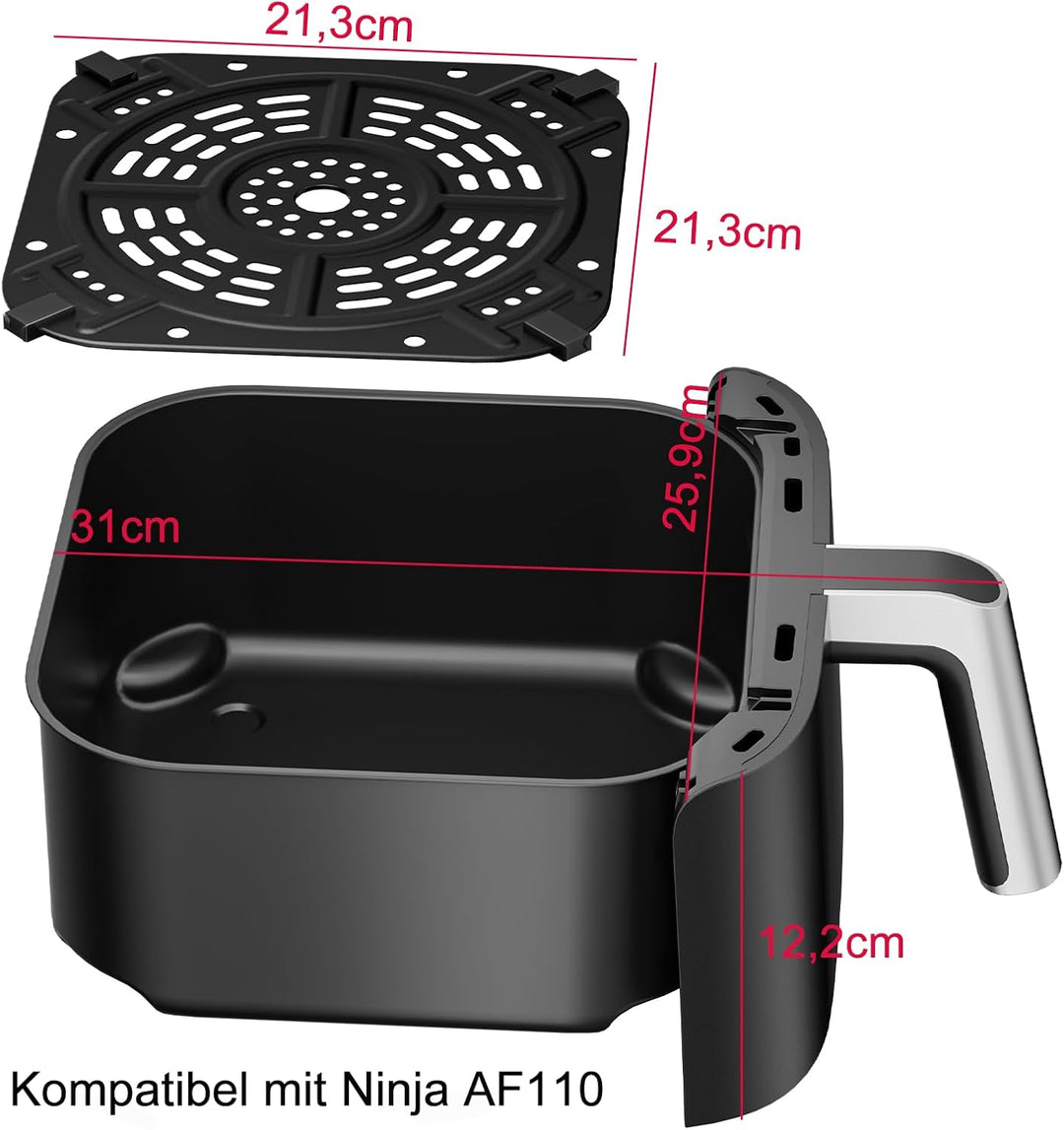 Airfryer-Korb und Crisper Gittereinsatz für Ninja AF110,4,7L Ersatzkorb