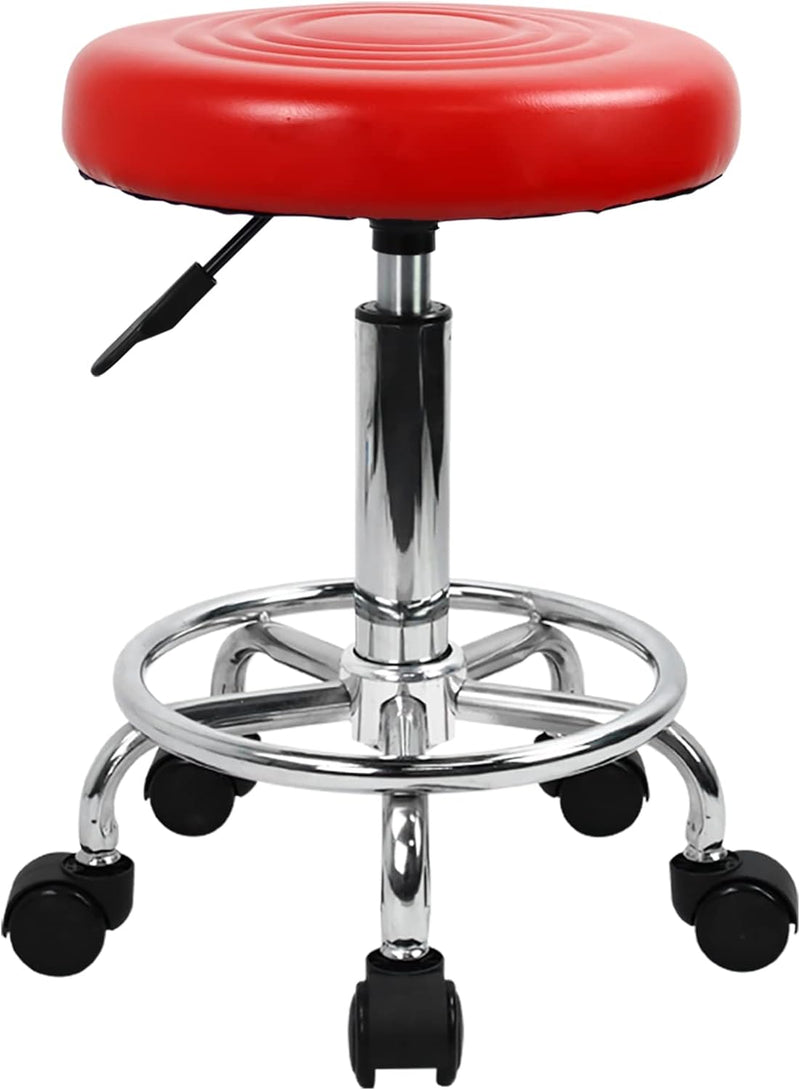 KKTONER Rollhocker mit Pedal (Rot), Rot