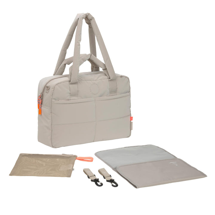 LÄSSIG Baby Wickeltasche mit Tragegriff und Wickelunterlage, Kinderwagenbefestigung, wasserabweisend
