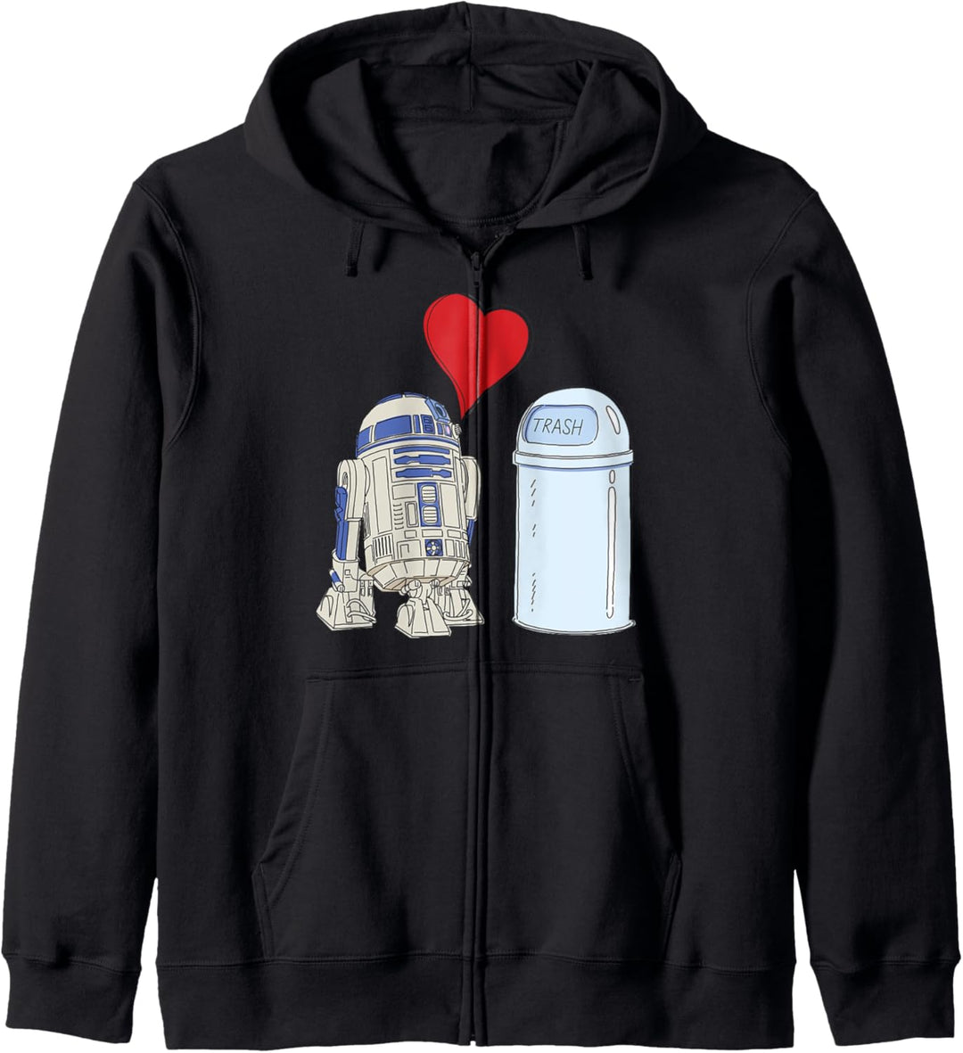 Star Wars R2-D2 Loves Trash Can Kapuzenjacke