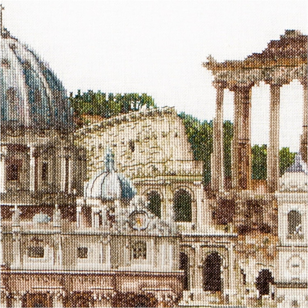 Thea Gouverneur - Kreuzstich-Set - Rom Italien- Leinen - Aida - 18 Count - Für Erwachsene - 499A 79x