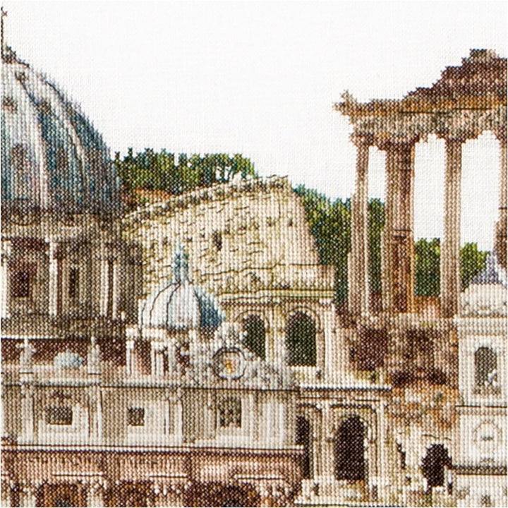 Thea Gouverneur - Kreuzstich-Set - Rom Italien- Leinen - Aida - 18 Count - Für Erwachsene - 499A 79x