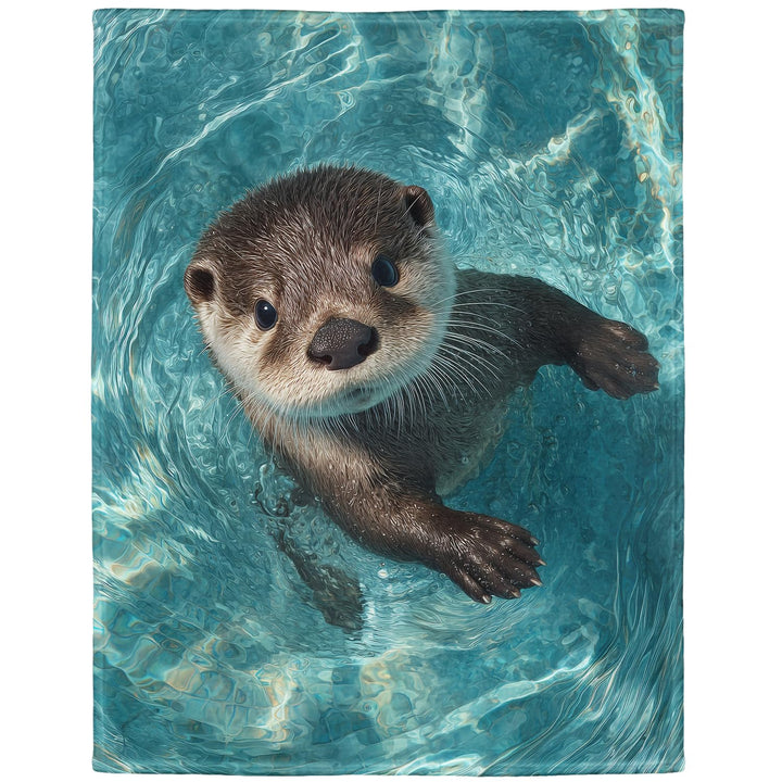 Kuscheldecke mit Hyperrealistischer Otter, Super weiches Fleece, Überwurfdecke für Bettwäsche Cotch