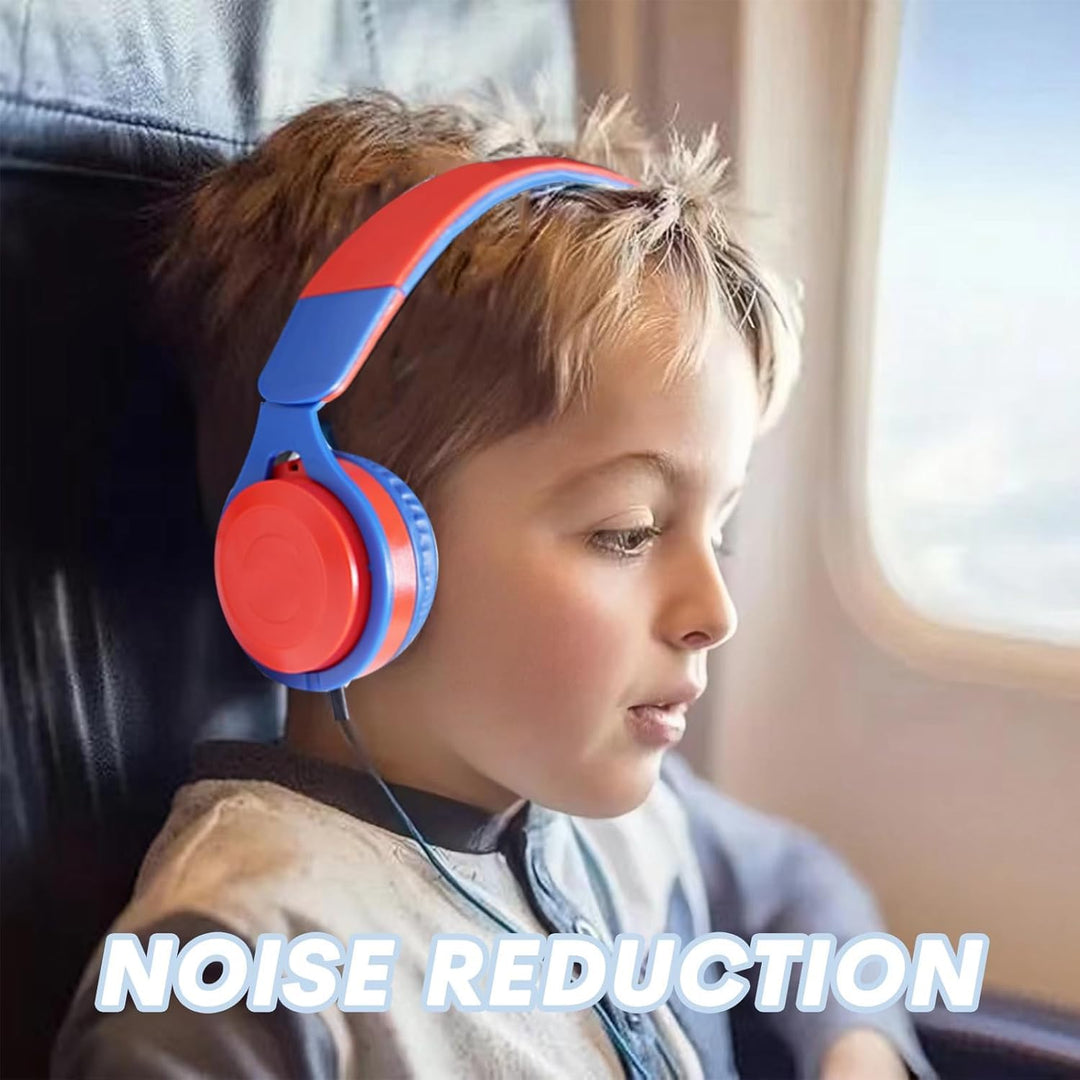 Kinder Kopfhörer mit Kabel Over Ear Kinderkopfhörer Wired Earphones Headphones für Kinder über Ohr v