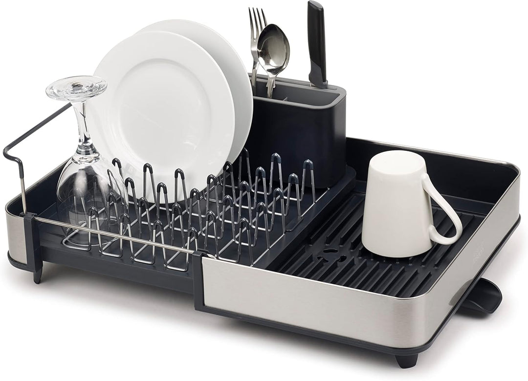 Joseph Joseph Extendable erweiterbarem Abtropfgestell mit abnehmbarem Besteckhalter, schwenkbarem Ab