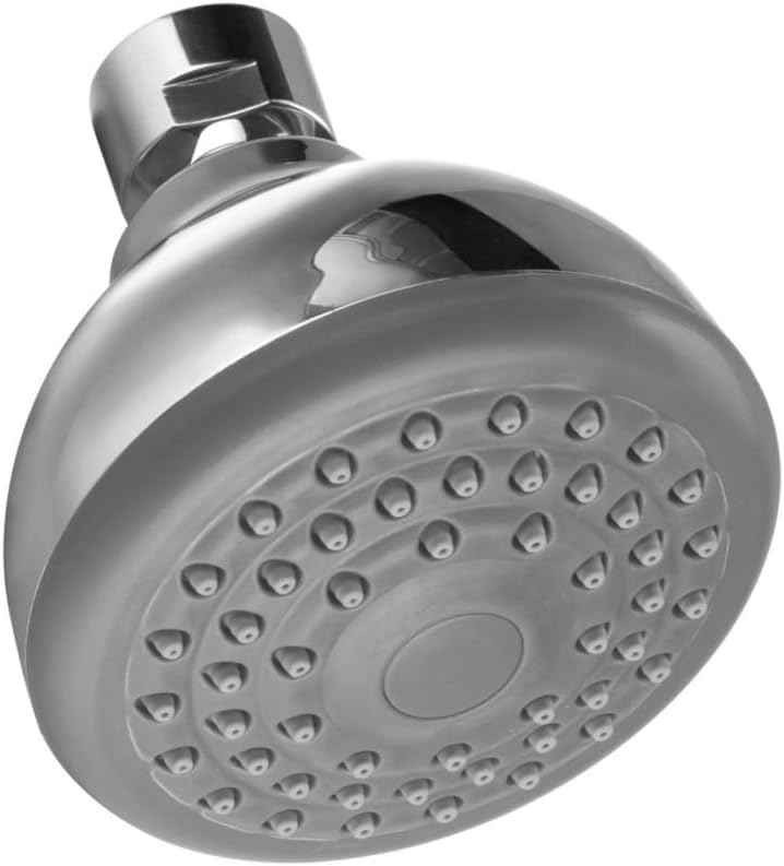 3x Duschkopf Brausekopf mit Antikalk - Düsen Wand, hochwertig verchromt 1/2 Zoll, 3