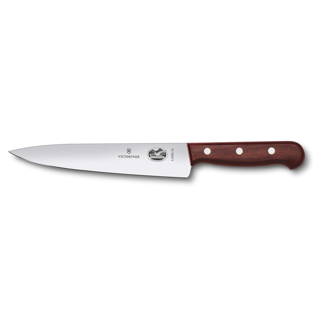 Victorinox Wood Tranchiermesser mit glattem Schliff, Extra Scharfe Klinge, 19 cm, Rostfreier Stahl,