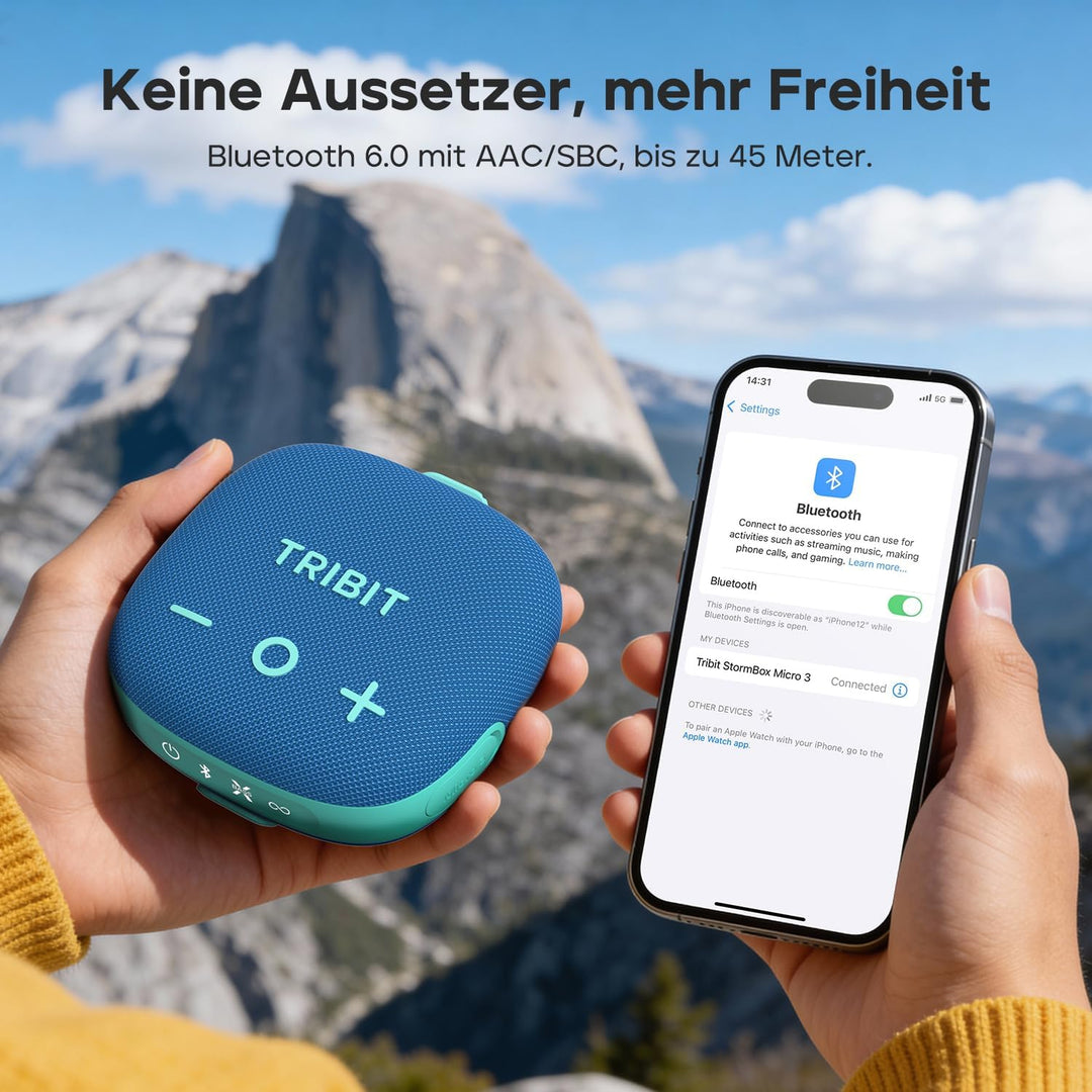 Tribit Bluetooth Portable Lautsprecher StormBox Micro 3, blue