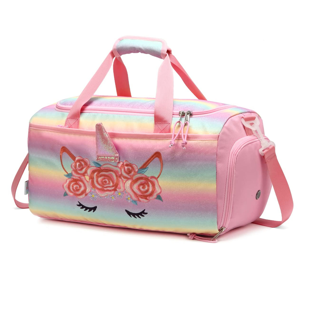 Reisetasche Kinder, VASCHY Wasserabweisend Über Nacht Wochenendtasche Schuhfach Nasstasche für Mädch