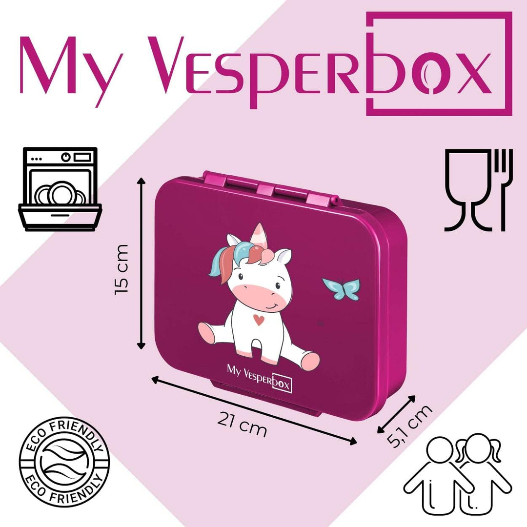 My Vesperbox – Bia - Bento Box Kinder 100% Auslaufsicher & BPA Frei - extrem robust - Lunchbox – Bro