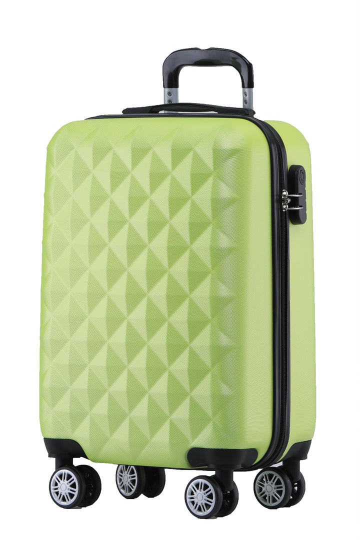 BEIBYE Zwillingsrollen 2066 Hartschale Trolley Koffer Reisekoffer Gepäck M-L-XL-Set (Grün, M) Grün M