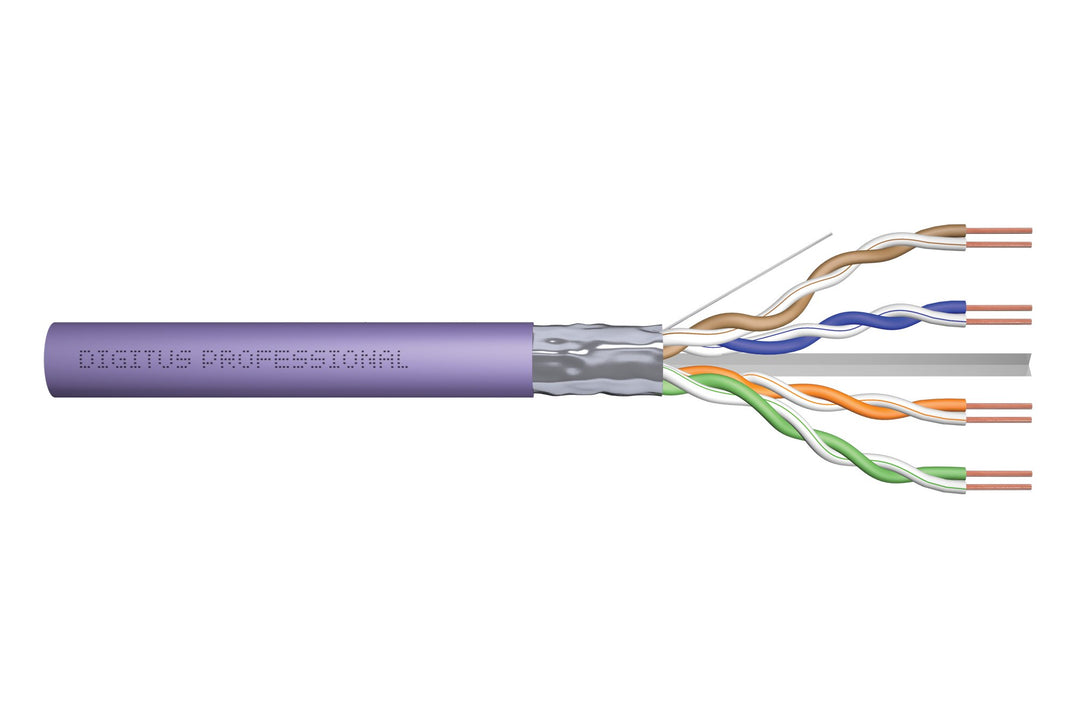 DIGITUS 305 m Cat 6 Netzwerkkabel - F-UTP Simplex - BauPVO Eca - LSZH Halogenfrei - 250 MHz Kupfer A