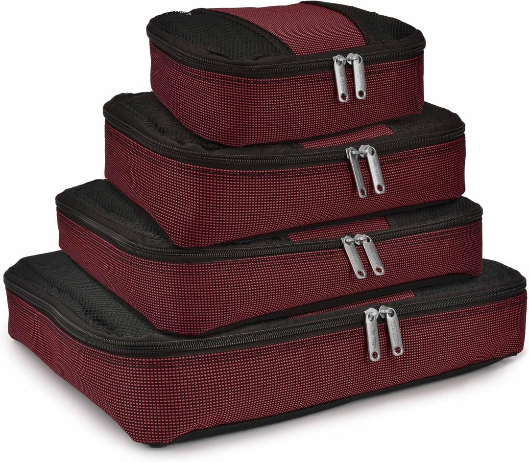 Travel Select Amsterdam Erweiterbares Rollgepäck 8-Piece Set (15/21/25/29/Packing Cubes) Burgunder