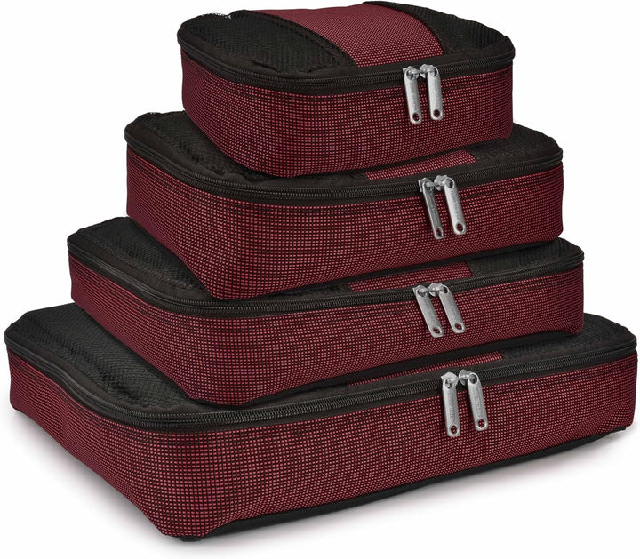 Travel Select Amsterdam Erweiterbares Rollgepäck 8-Piece Set (15/21/25/29/Packing Cubes) Burgunder