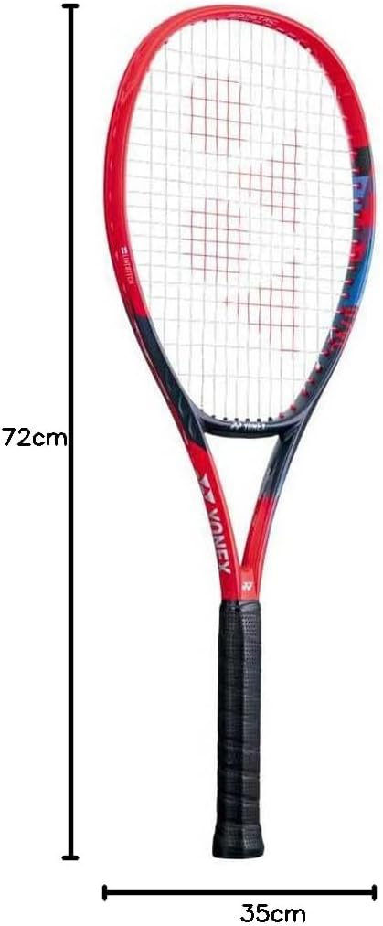 YONEX Vcore 100 (300G) Scarlet unbesaitet 300g Tennisschläger Turnierschläger Rot - Blau, 3