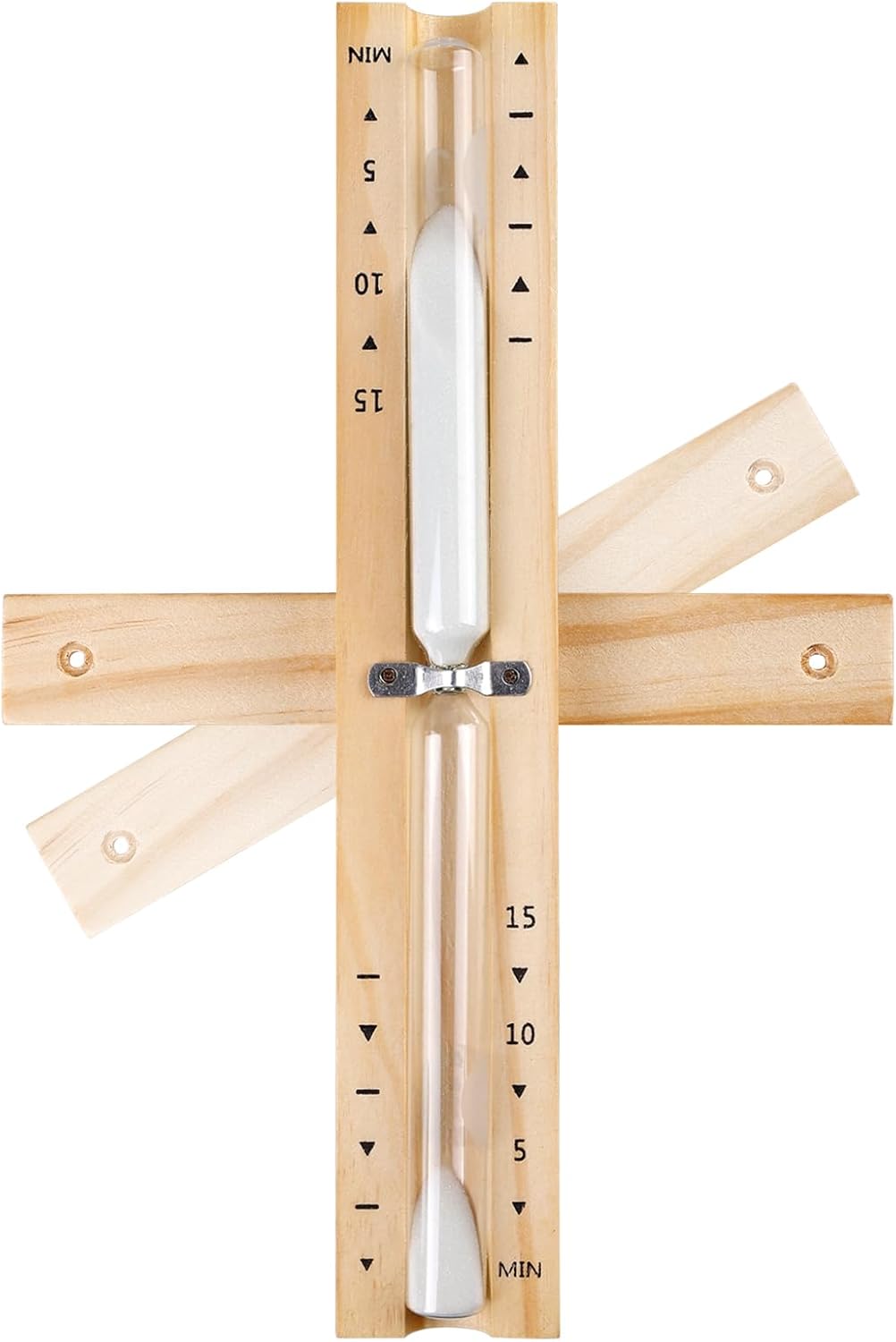 Sauna Sanduhr 15 Minuten Mit Hygrothermograph, Sanduhr Sauna, Drehbare Sauna Uhr Holz, Holz Saunauhr