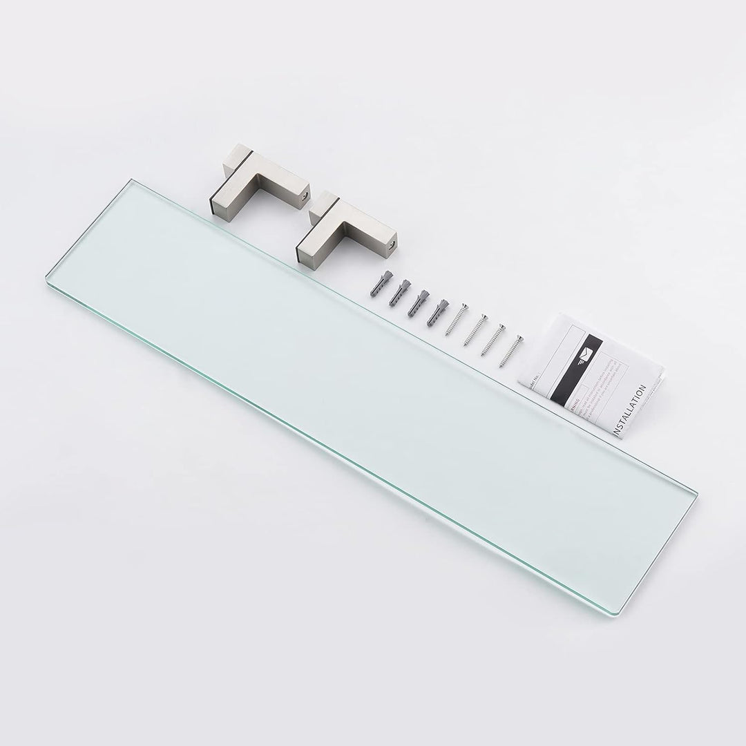 KES Duschregal zum Hängen Badegal Wandregal Dusche Glas Ablage 8mm Duschablage Badezimmer Regal Hart