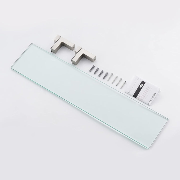 KES Duschregal zum Hängen Badegal Wandregal Dusche Glas Ablage 8mm Duschablage Badezimmer Regal Hart