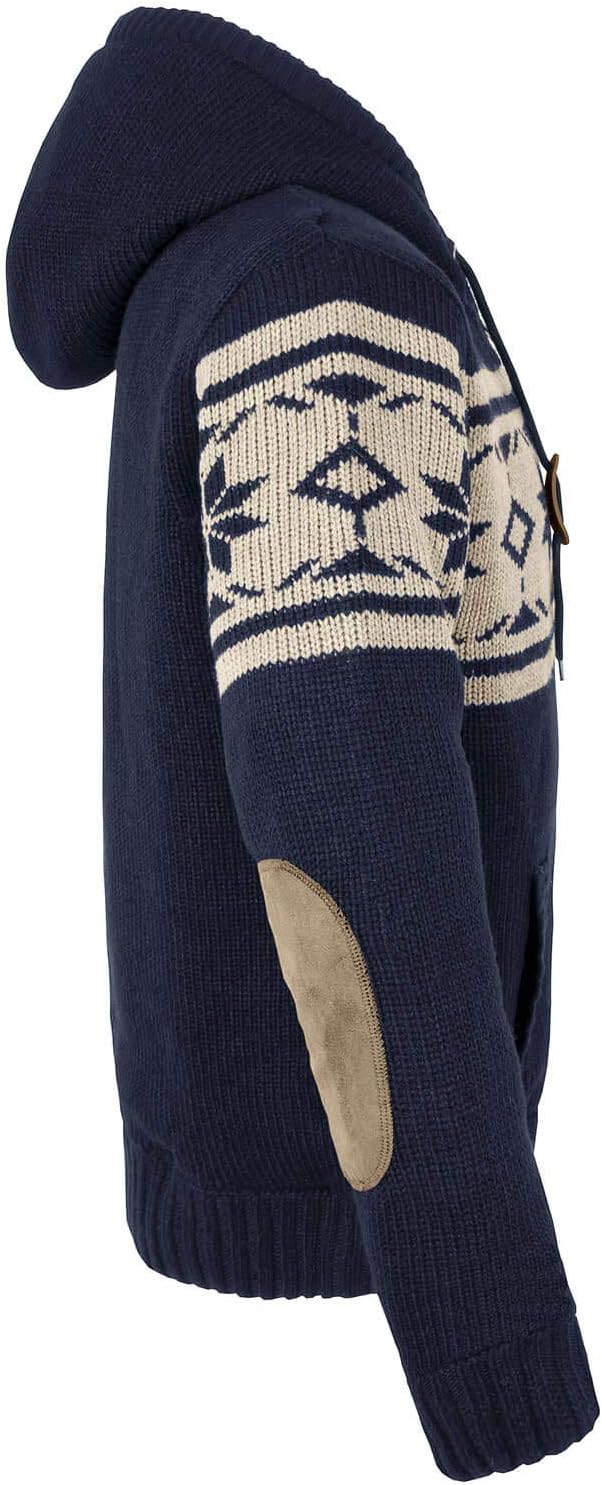 bw-online-shop Norweger Strickjacke Taylor mit Fell 5XL Navy, 5XL Navy