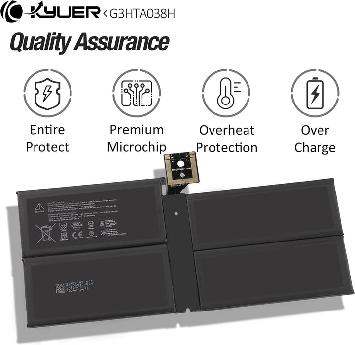 K KYUER G3HTA038H DYNM02 Tablette Akku Compatible with Microsoft Surface Pro 5 5th 1796 2017/Surface