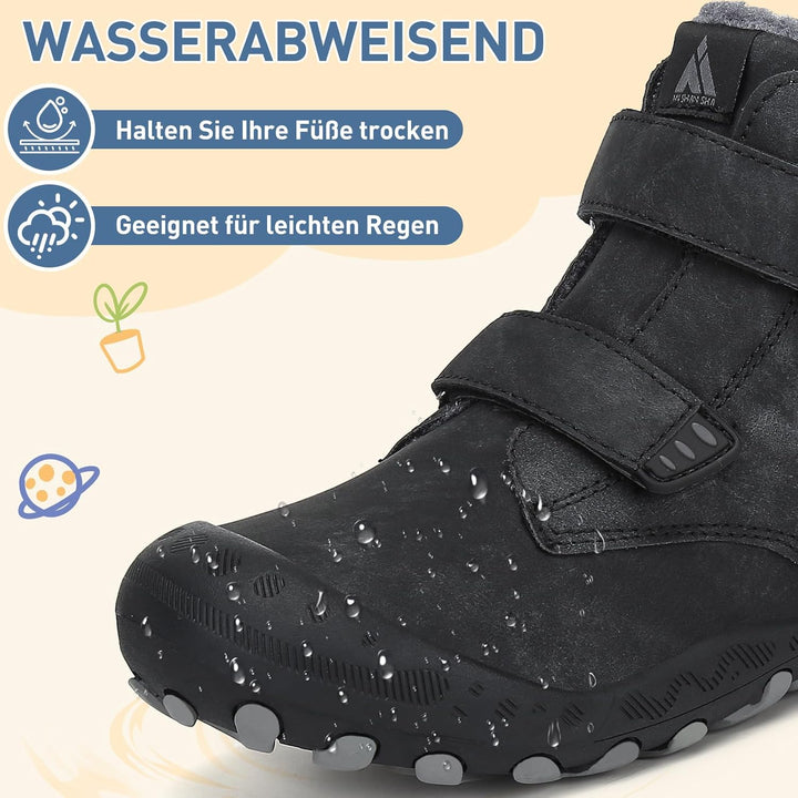 Mishansha Kinder Winterschuhe Mädchen Winterstiefel Warm Schneestiefel Gefüttert Boots Wasserdicht 2