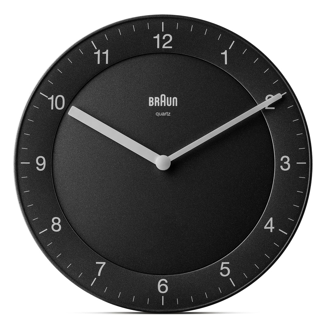 Braun Klassische analoge Wanduhr mit ruhigem Quarzuhrwerk, leicht lesbarem Zifferblatt mit 20 cm Dur