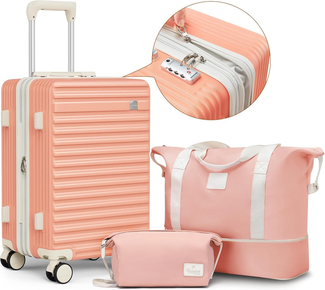 Joyway Hartschalen Koffer Set 3 Stück,Handgepäck Reisekoffer 4 Rollen Leicht, Rollkoffer mit Trolley